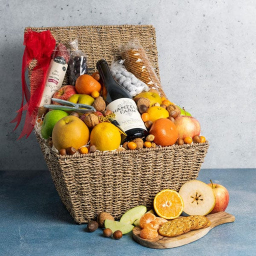 Image of  Bountiful Harvest Fruit & Wine Basket Other