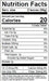 Image of  Bright Lights Swiss Chard Nutrition Facts Panel