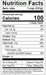Image of  Candy Dreams® Grapes Nutrition Facts Panel