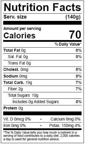 Image of  Cosmic Crisp® Apples Nutrition Facts Panel