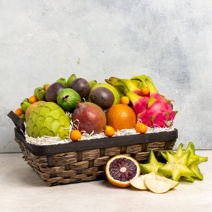 Image of  Deluxe Exotic and Tropical Fruit Basket Gifts