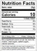 Image of  Dried Asian Mushrooms Nutrition Facts Panel