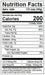 Image of  Dried Coconut Chips Nutrition Facts Panel