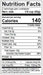 Image of  Dried Tart Cherries Nutrition Facts Panel