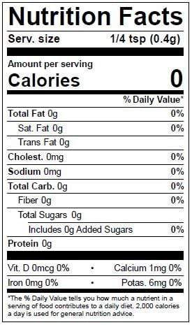 Image of  Ground Ginger / Jenibre Molido (Don Enrique<sup>®</sup> Brand) Nutrition Facts Panel
