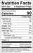 Image of  Murcott Tangerines Nutrition Facts Panel