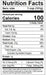 Image of  Organic Black Seedless Grapes Nutrition Facts Panel