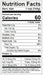 Image of  Organic Blackberries Nutrition Facts Panel
