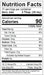 Image of  Organic Blue Agave Syrup Nutrition Facts Panel