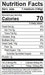 Image of  Organic Navel Oranges Nutrition Facts Panel