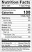 Image of  Organic Red Muscatos™ Grapes Nutrition Facts Panel