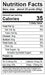 Image of  Organic Sno Peas Nutrition Facts Panel