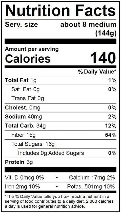 Image of  Passion Fruit Nutrition Facts Panel