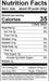 Image of  Sugar Snap Peas Nutrition Facts Panel
