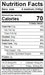 Image of  White Apricots Nutrition Facts Panel
