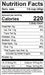 Image of  White Chia Seeds Nutrition Facts Panel